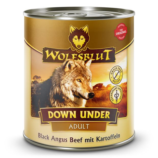 Wolfsblut Adult Down Under - Black Angus Beef mit Kartoffeln Nassfutter 6 x 800 Gramm