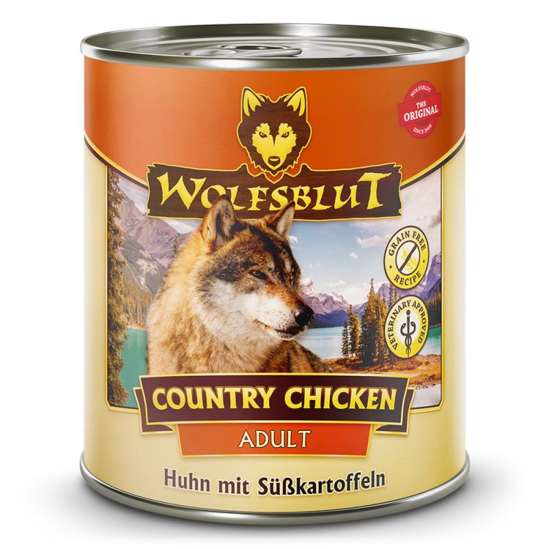 Wolfsblut Adult Country Chicken – Huhn mit Süßkartoffeln Nassfutter 6 x 800 Gramm