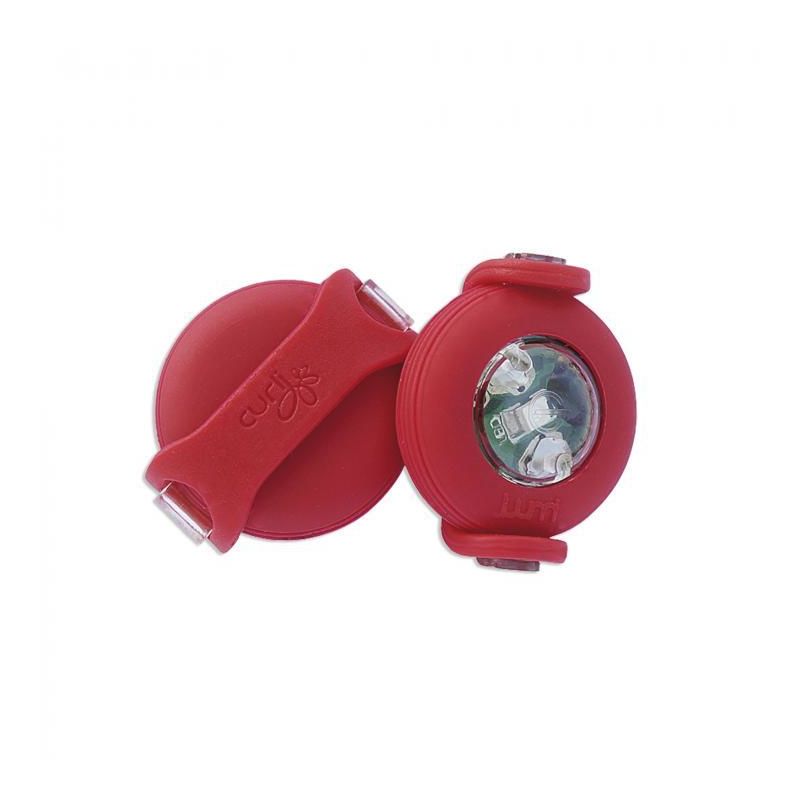 Curli Luumi LED – Ultraleichte, kleine und leuchtstarke LED Sicherheitslichter mit variabler Befestigung Rot