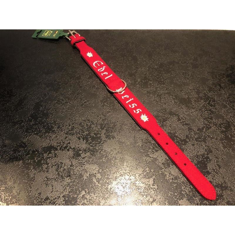 Hunter Hundehalsband Edelweiß rot/schwarz 50 cm