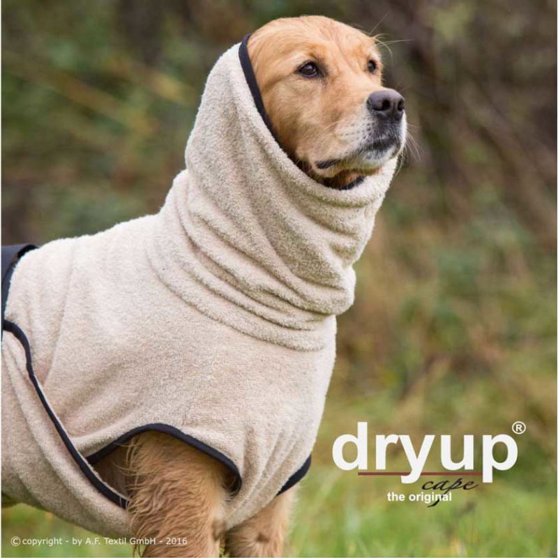 Dryup Cape Hundebademantel Standard in verschieden Farben und Größen sand XS – 48 cm