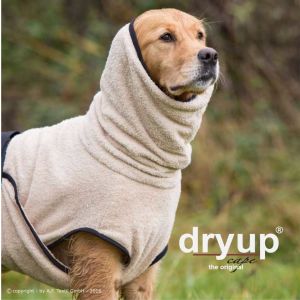 Dryup Cape Hundebademantel Standard in verschieden Farben und Größen sand XXL - 74 cm