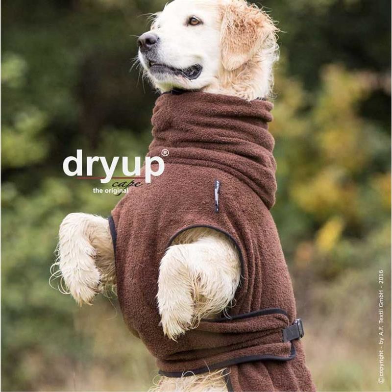 Dryup Cape Hundebademantel Standard in verschieden Farben und Größen brown XS – 48 cm
