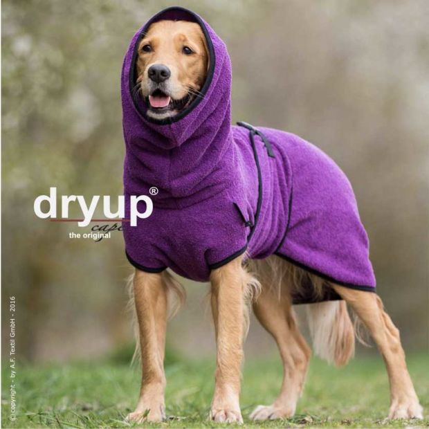 Dryup Cape Hundebademantel Standard in verschieden Farben und Größen bilberry XS - 48 cm