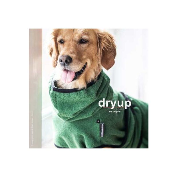 Dryup Cape Hundebademantel Standard in verschieden Farben und Größen dark green L - 65 cm